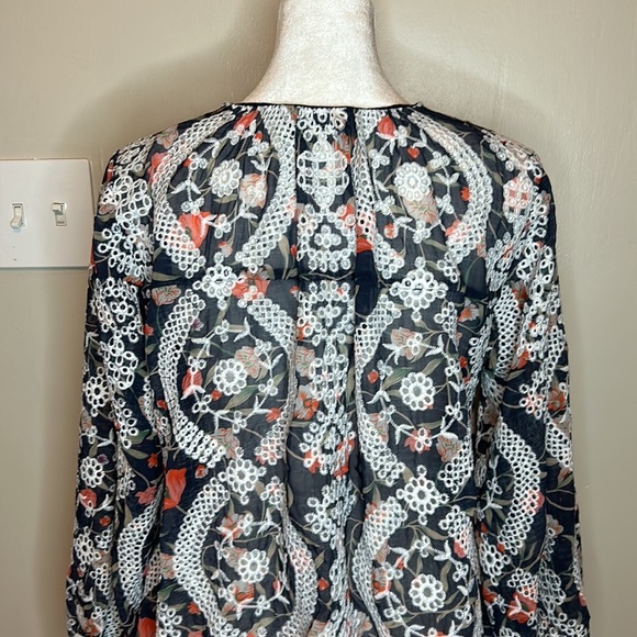 Sachin + Babi x Anthropologie Kalena Embroidered Eyelet Blouse New Size XS - Picture 11 of 13